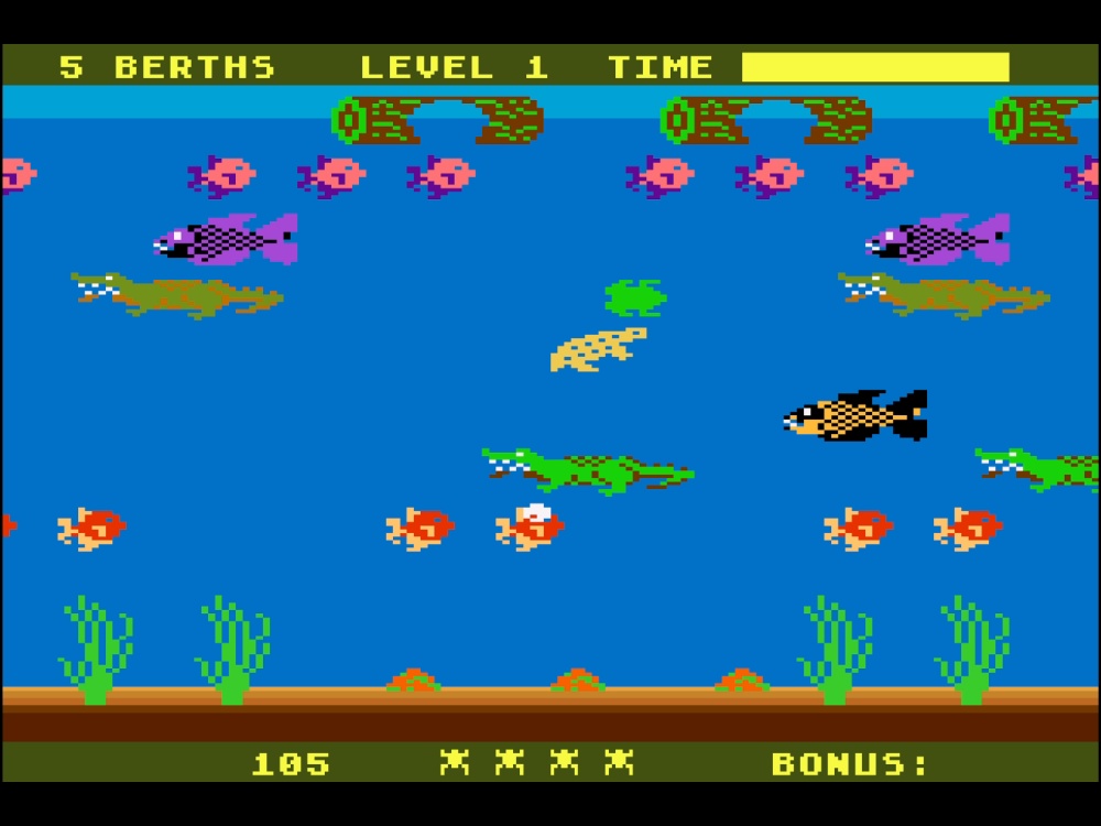 Gameplay of Frogger II: Threeedeep! for Atari 5200